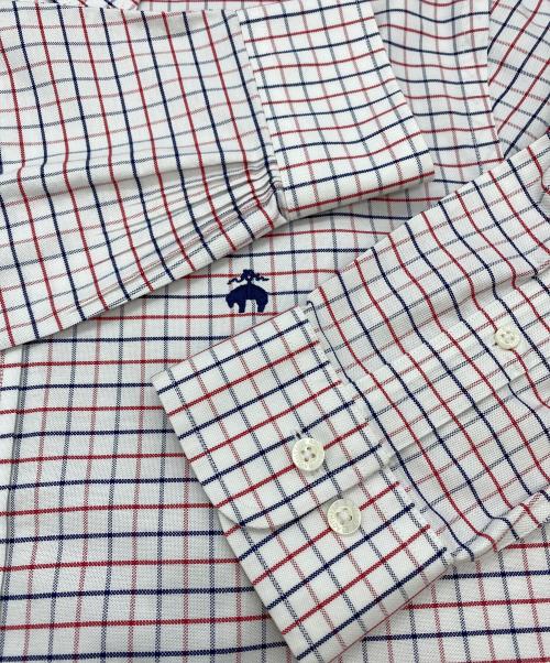 BROOKS BROTHERS（ブルックスブラザーズ）BROOKS BROTHERS (ブルックスブラザーズ) 長袖シャツ レッド×ネイビー サイズ:SIZE US Mの古着・服飾アイテム