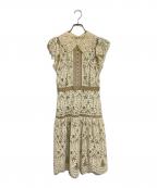 Snidelスナイデル）の古着「2022AW レースカラーミニワンピース」｜ベージュ