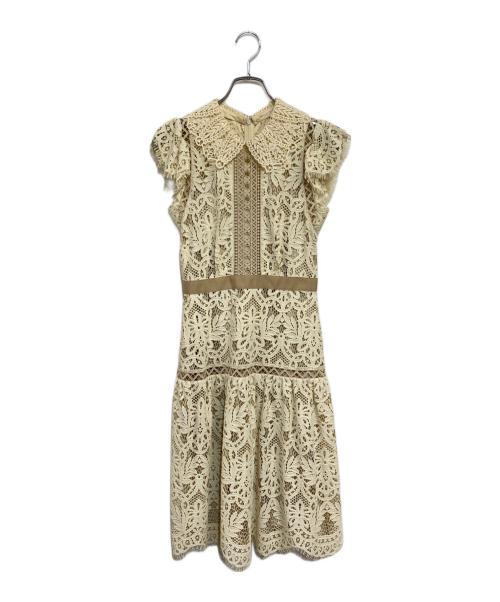 Snidel（スナイデル）Snidel (スナイデル) 2022AW レースカラーミニワンピース ベージュ サイズ:SIZE 0の古着・服飾アイテム