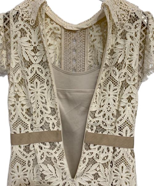 Snidel（スナイデル）Snidel (スナイデル) 2022AW レースカラーミニワンピース ベージュ サイズ:SIZE 0の古着・服飾アイテム