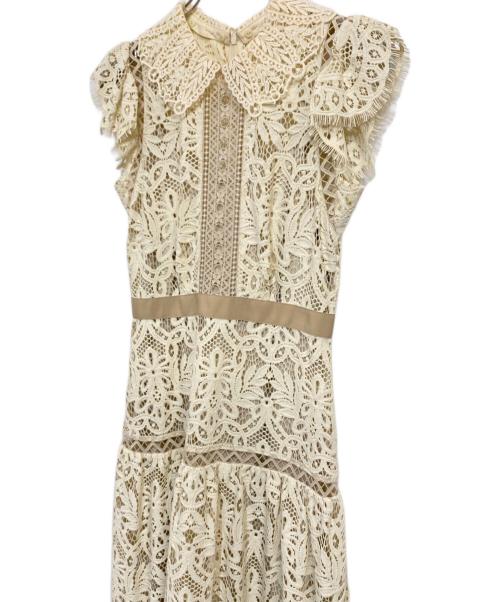 Snidel（スナイデル）Snidel (スナイデル) 2022AW レースカラーミニワンピース ベージュ サイズ:SIZE 0の古着・服飾アイテム