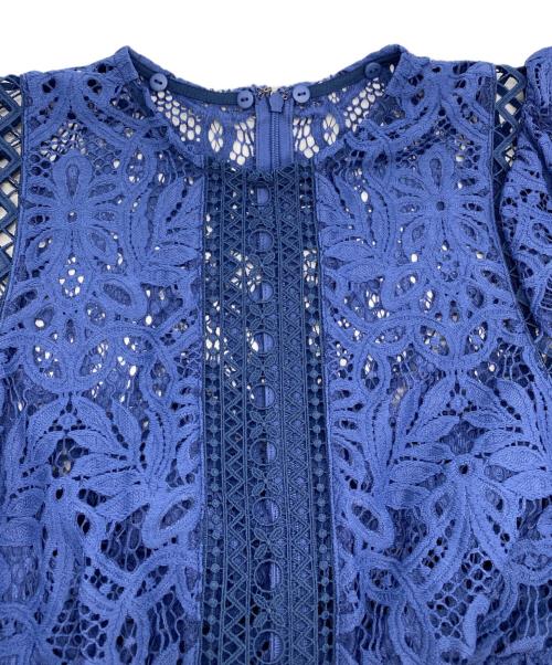 Snidel（スナイデル）Snidel (スナイデル) 2022AW レースカラーミニワンピース ブルー×ホワイト サイズ:SIZE 0の古着・服飾アイテム