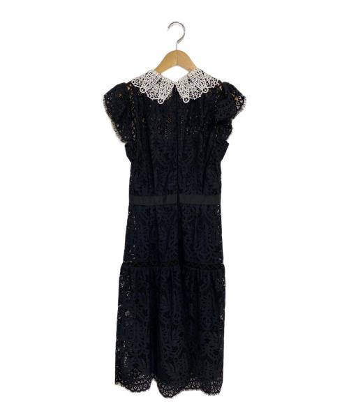 Snidel（スナイデル）Snidel (スナイデル) 2022AW レースカラーミニワンピース ブラック×ホワイト サイズ:SIZE 0 未使用品の古着・服飾アイテム