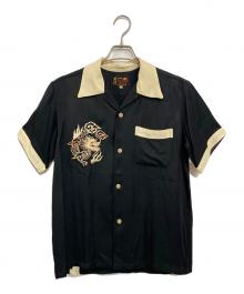 TAILOR東洋（テーラートウヨウ）の古着「SUKA BOWLING SHIRT “DRAGON & JAPAN MAP”」｜ブラック