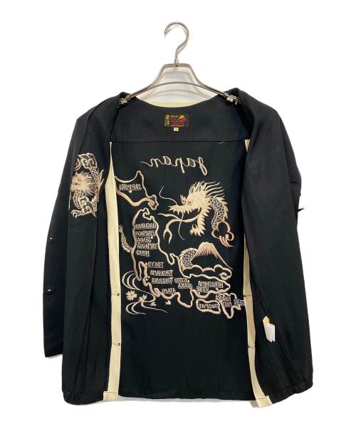 TAILOR東洋（テーラートウヨウ）TAILOR東洋 (テーラートウヨウ) SUKA BOWLING SHIRT “DRAGON & JAPAN MAP” ブラック サイズ:SIZE Sの古着・服飾アイテム