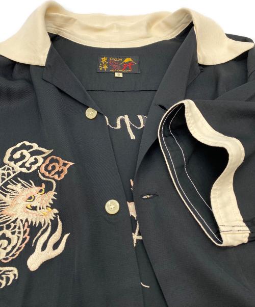 TAILOR東洋（テーラートウヨウ）TAILOR東洋 (テーラートウヨウ) SUKA BOWLING SHIRT “DRAGON & JAPAN MAP” ブラック サイズ:SIZE Sの古着・服飾アイテム