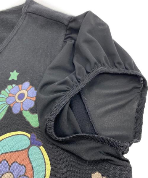 TOKUKO1erVOL（トクコプルミエヴォル）TOKUKO1erVOL (トクコプルミエヴォル) ヒッピー ニット ミニドレス ブラック サイズ:SIZE 9の古着・服飾アイテム