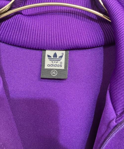 adidas Originals（アディダスオリジナル）adidas originals (アディダスオリジナル) 60-80's トラックジャケット パープル×ホワイトライン サイズ:XLの古着・服飾アイテム