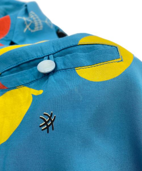 Star OF HOLLYWOOD（スターオブハリウッド）Star OF HOLLYWOOD (スターオブハリウッド) HIGH DENSITY RAYON OPEN SHIRT ブルー サイズ:SIZE Mの古着・服飾アイテム