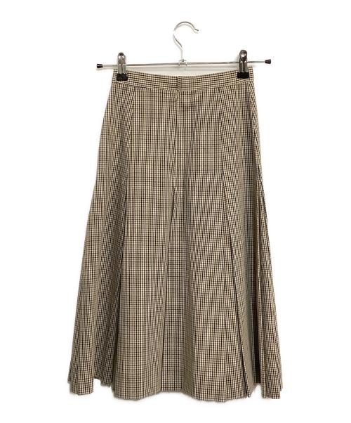 Aquascutum（アクアスキュータム）Aquascutum (アクアスキュータム) 80-90s ボックスプリーツスカート ブラウン サイズ:SIZE 7 (S)の古着・服飾アイテム