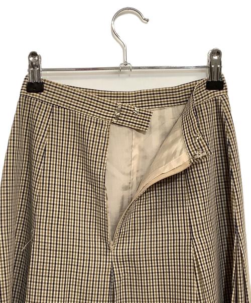 Aquascutum（アクアスキュータム）Aquascutum (アクアスキュータム) 80-90s ボックスプリーツスカート ブラウン サイズ:SIZE 7 (S)の古着・服飾アイテム