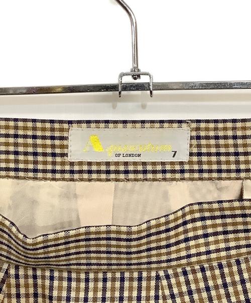 Aquascutum（アクアスキュータム）Aquascutum (アクアスキュータム) 80-90s ボックスプリーツスカート ブラウン サイズ:SIZE 7 (S)の古着・服飾アイテム