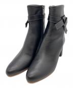 DIANAダイアナ）の古着「リッチリボンつきショートブーツ」｜ブラック