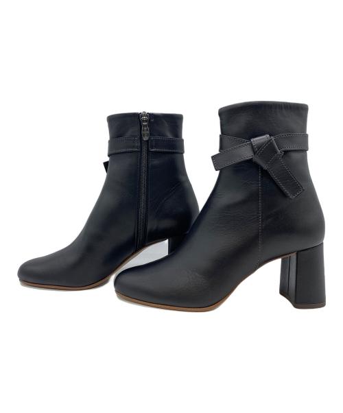 DIANA（ダイアナ）DIANA (ダイアナ) リッチリボンつきショートブーツ ブラック サイズ:SIZE 22cmの古着・服飾アイテム