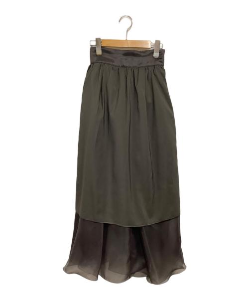 Snidel（スナイデル）Snidel (スナイデル) 23AW オーガンジーボリュームスカート グレー サイズ:SIZE 0 未使用品の古着・服飾アイテム