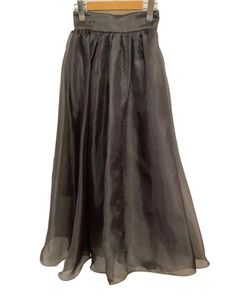 Snidel（スナイデル）Snidel (スナイデル) 23AW オーガンジーボリュームスカート グレー サイズ:SIZE 0 未使用品の古着・服飾アイテム