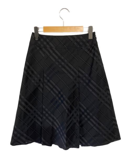 BURBERRY LONDON（バーバリーロンドン）BURBERRY LONDON (バーバリーロンドン) チェックスカート ブラック サイズ:36 未使用品の古着・服飾アイテム