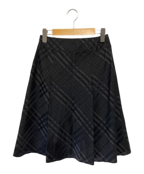 BURBERRY LONDON（バーバリーロンドン）BURBERRY LONDON (バーバリーロンドン) チェックスカート ブラック サイズ:36 未使用品の古着・服飾アイテム