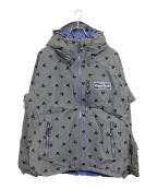 mont-bellモンベル）の古着「中綿ジャケット」｜グレー×パープル