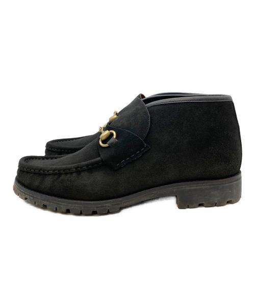 GUCCI（グッチ）GUCCI (グッチ) ホースビットチャッカーブーツ ブラック サイズ:42の古着・服飾アイテム