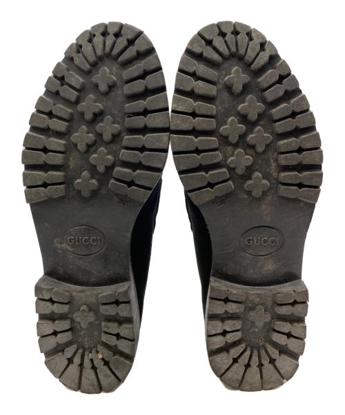 GUCCI（グッチ）GUCCI (グッチ) ホースビットチャッカーブーツ ブラック サイズ:42の古着・服飾アイテム