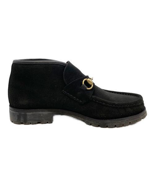 GUCCI（グッチ）GUCCI (グッチ) ホースビットチャッカーブーツ ブラック サイズ:42の古着・服飾アイテム