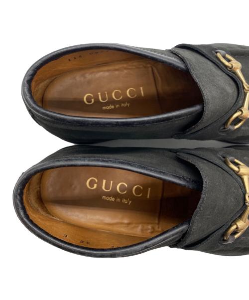 GUCCI（グッチ）GUCCI (グッチ) ホースビットチャッカーブーツ ブラック サイズ:42の古着・服飾アイテム