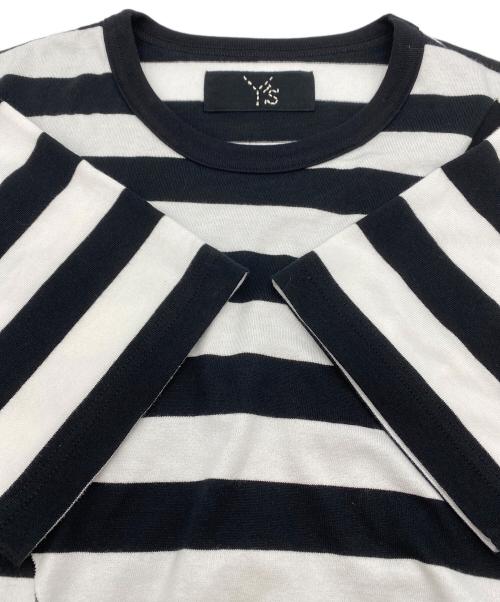 Y's（ワイズ）Y's (ワイズ) ボールドボーダーTシャツ ホワイト×ブラック サイズ:SIZE 4の古着・服飾アイテム