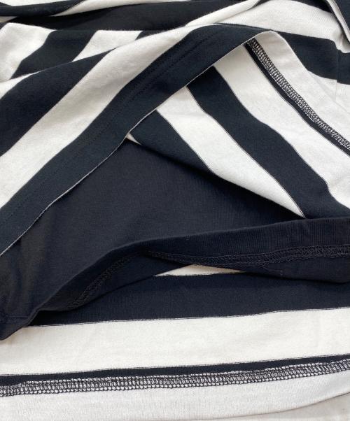 Y's（ワイズ）Y's (ワイズ) ボールドボーダーTシャツ ホワイト×ブラック サイズ:SIZE 4の古着・服飾アイテム