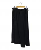 s'yteサイト）の古着「RAYON JERSEY STRINGS GATHERED SKIRT」｜ブラック