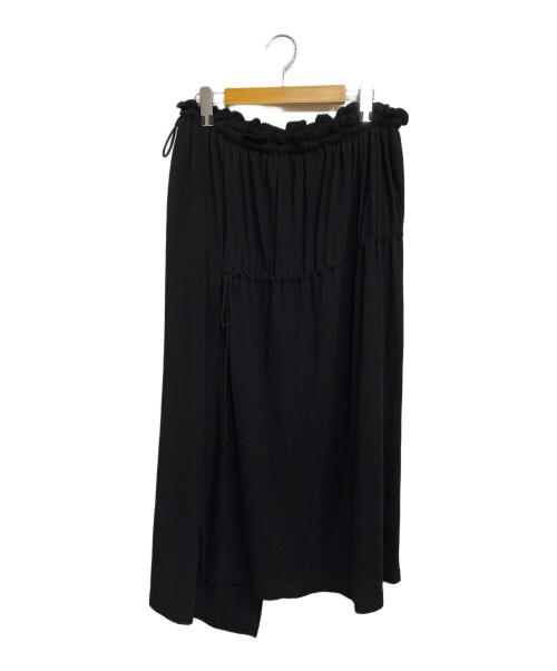 s'yte（サイト）s'yte (サイト) RAYON JERSEY STRINGS GATHERED SKIRT ブラック サイズ:SIZE 2 未使用品の古着・服飾アイテム