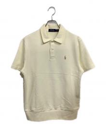POLO RALPH LAUREN（ポロ・ラルフローレン）の古着「ループバック フリース ポロカラー スウェットシャツ」｜アイボリー