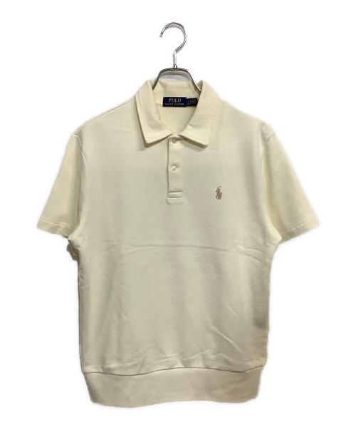 POLO RALPH LAUREN（ポロ・ラルフローレン）POLO RALPH LAUREN (ポロ・ラルフローレン) ループバック フリース ポロカラー スウェットシャツ アイボリー サイズ:SIZE M (US S)の古着・服飾アイテム