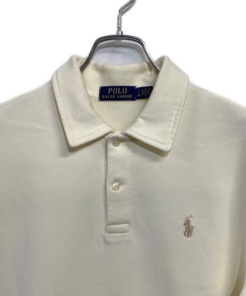 POLO RALPH LAUREN（ポロ・ラルフローレン）POLO RALPH LAUREN (ポロ・ラルフローレン) ループバック フリース ポロカラー スウェットシャツ アイボリー サイズ:SIZE M (US S)の古着・服飾アイテム