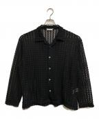 JOURNAL STANDARDジャーナルスタンダード）の古着「25SS アブストラクト レース シャツ」｜ブラック