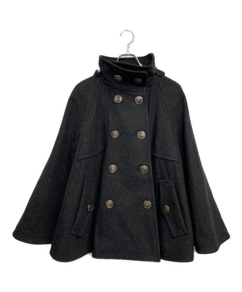 BURBERRY BLUE LABEL（バーバリーロンドンブルーレーベル）BURBERRY BLUE LABEL (バーバリーロンドンブルーレーベル) メルトントレンチケープ グレー サイズ:SIZE 38の古着・服飾アイテム
