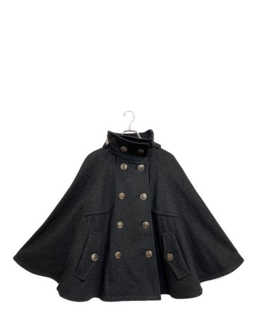 BURBERRY BLUE LABEL（バーバリーロンドンブルーレーベル）BURBERRY BLUE LABEL (バーバリーロンドンブルーレーベル) メルトントレンチケープ グレー サイズ:SIZE 38の古着・服飾アイテム