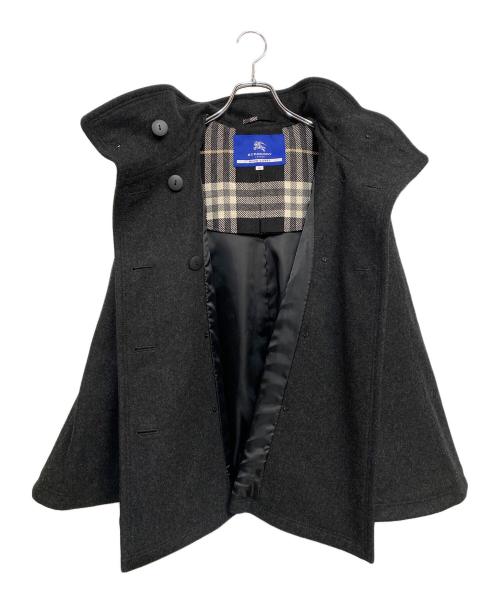BURBERRY BLUE LABEL（バーバリーロンドンブルーレーベル）BURBERRY BLUE LABEL (バーバリーロンドンブルーレーベル) メルトントレンチケープ グレー サイズ:SIZE 38の古着・服飾アイテム