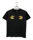 東洋エンタープライズトウヨウエンタープライズ）の古着「SUKA T-SHIRT EMBROIDERED “TIGER HEAD”」｜ブラック