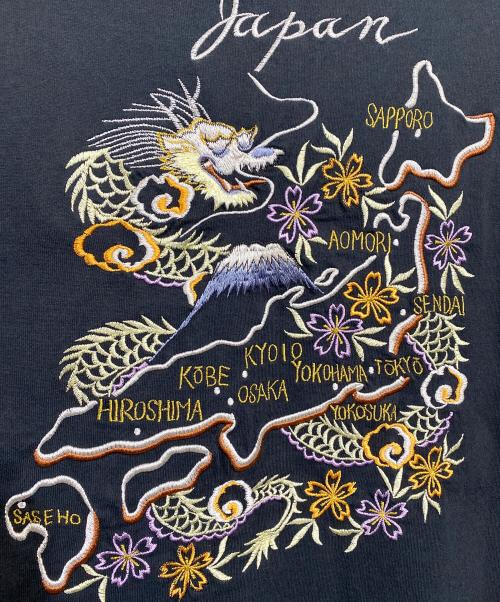 東洋エンタープライズ（トウヨウエンタープライズ）東洋エンタープライズ (トウヨウエンタープライズ) SUKA T-SHIRT EMBROIDERED “JAPAN MAP” ブラック サイズ:SIZE Mの古着・服飾アイテム