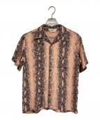 Starスター精密）の古着「HIGH DENSITY RAYON OPEN SHIRT “SNAKE”」｜ピンク
