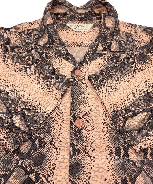 Star（スター精密）Star (スター精密) HIGH DENSITY RAYON OPEN SHIRT “SNAKE” ピンク サイズ:SIZE Sの古着・服飾アイテム