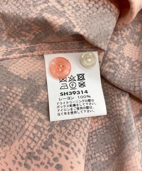 Star（スター精密）Star (スター精密) HIGH DENSITY RAYON OPEN SHIRT “SNAKE” ピンク サイズ:SIZE Sの古着・服飾アイテム