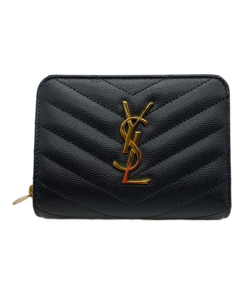 Saint Laurent Paris（サンローランパリ）Saint Laurent Paris (サンローランパリ) コンパクトジップアラウンドウォレット グレーの古着・服飾アイテム