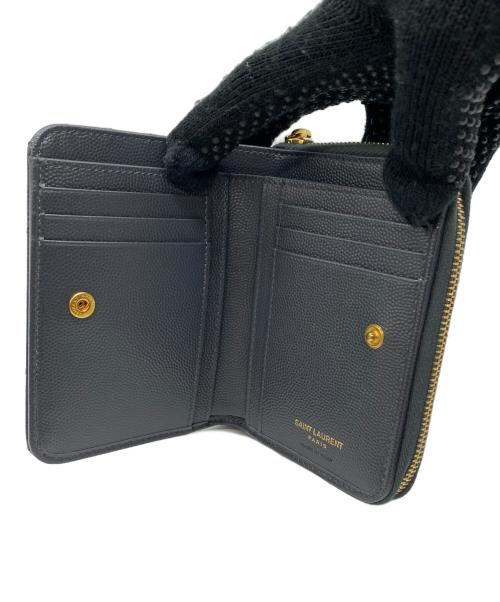 Saint Laurent Paris（サンローランパリ）Saint Laurent Paris (サンローランパリ) コンパクトジップアラウンドウォレット グレーの古着・服飾アイテム