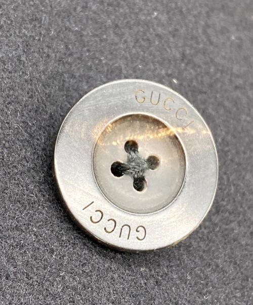 GUCCI（グッチ）GUCCI (グッチ) メルトン ダブルブレストコート ブラック サイズ:SIZE 44の古着・服飾アイテム