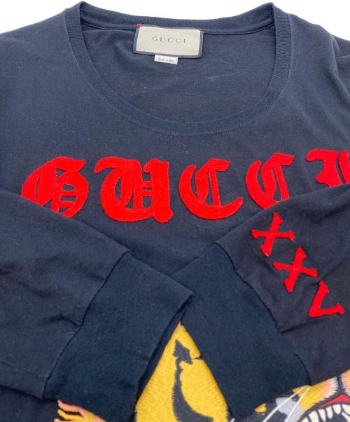 GUCCI（グッチ）GUCCI (グッチ) エンブロイダリー L/S Tシャツ タイガー ブラック サイズ:SIZE EUR Sの古着・服飾アイテム