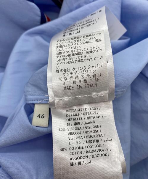 GUCCI（グッチ）GUCCI (グッチ) オープンカラーボックスシャツ タイガー ライトブルー サイズ:SIZE 46の古着・服飾アイテム