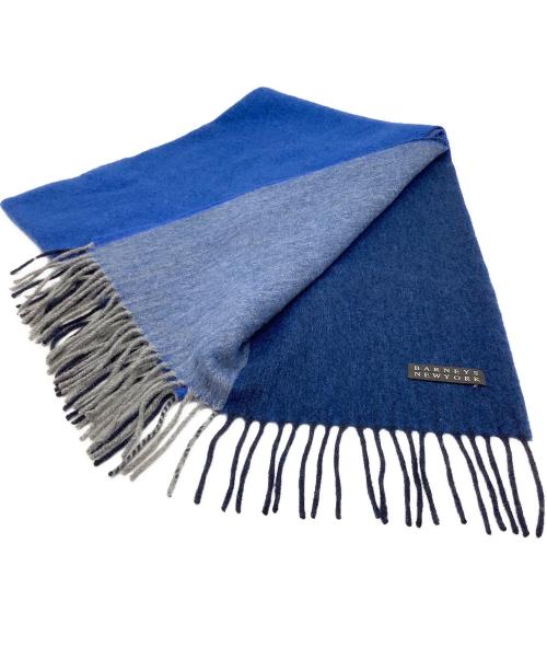 BARNEYS NEWYORK（バーニーズ・ニューヨーク）BARNEYS NEWYORK (バーニーズ・ニューヨーク) マフラー ブルーの古着・服飾アイテム