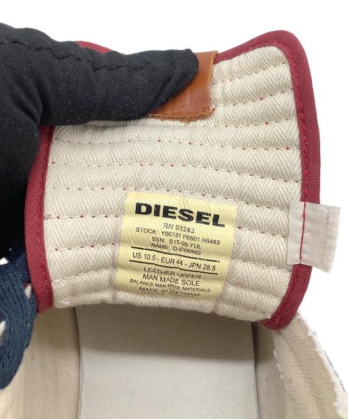 DIESEL（ディーゼル）DIESEL (ディーゼル) D-STRING HI レッド×ネイビー サイズ:28.5cmの古着・服飾アイテム